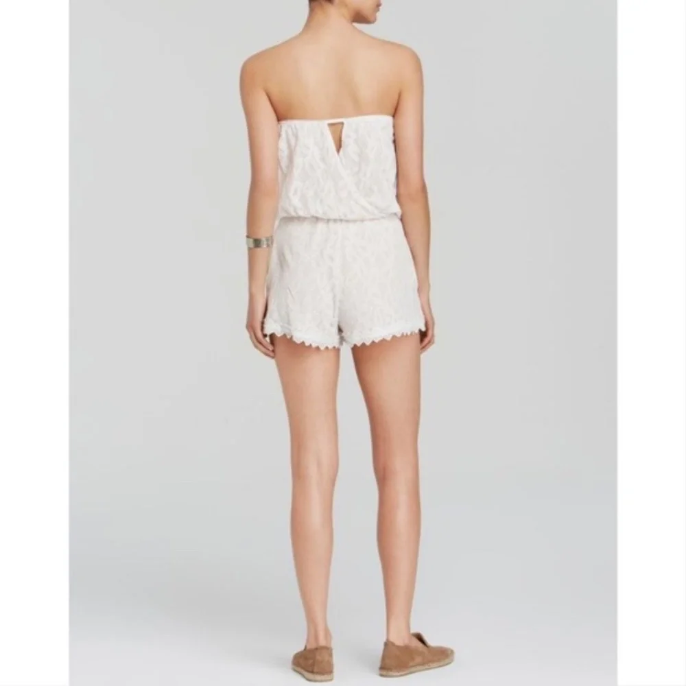 Free People White Tahlia Strapless Lace Romper - Picture 4 of 14